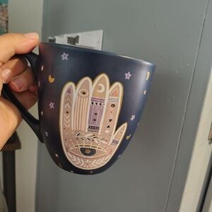 Navy Blue Mug with Hamsa Design